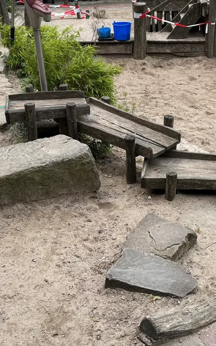 Wasserspielanlage vorher